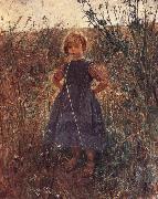 Fritz von Uhde Little Heathland Princess painting